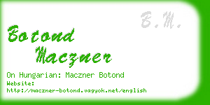 botond maczner business card